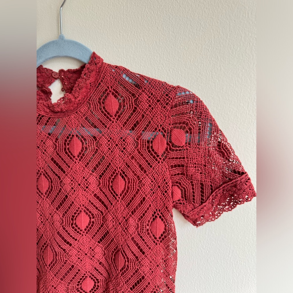 Zara cropped crochet top